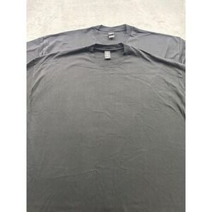 Hanes Beefy Tshirt Shirt 2 pack Men's 4XLT Big Tall Black Cotton Crew Neck